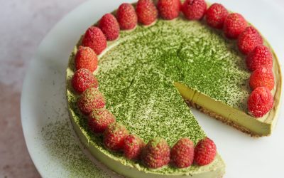No-Bake Vegan Cheesecake with Matcha