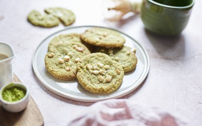 Travel Cookies with Matcha and White Chocolate