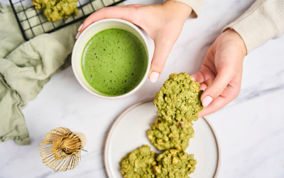 Oat biscuits with matcha