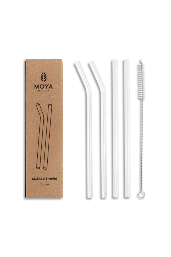 Glass Straws for matcha (set of 4)