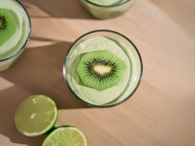 Kiwi Matcha Pudding