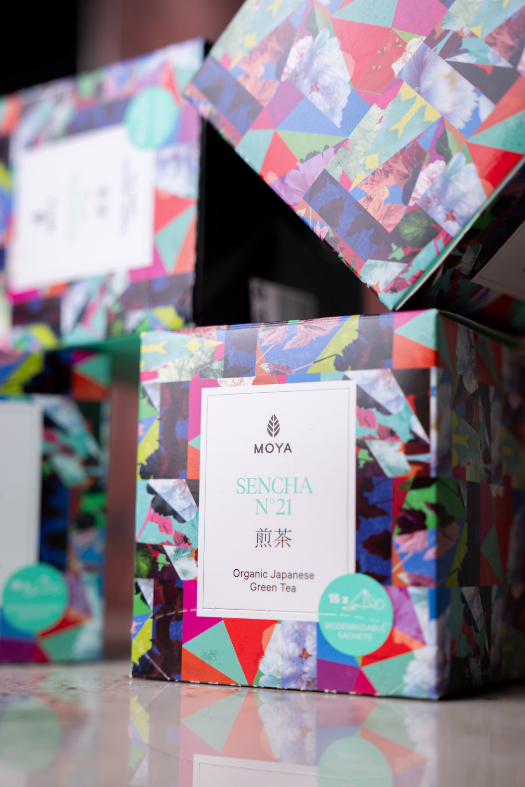 Moya Sencha Organic Japanese Green Tea in tea bags