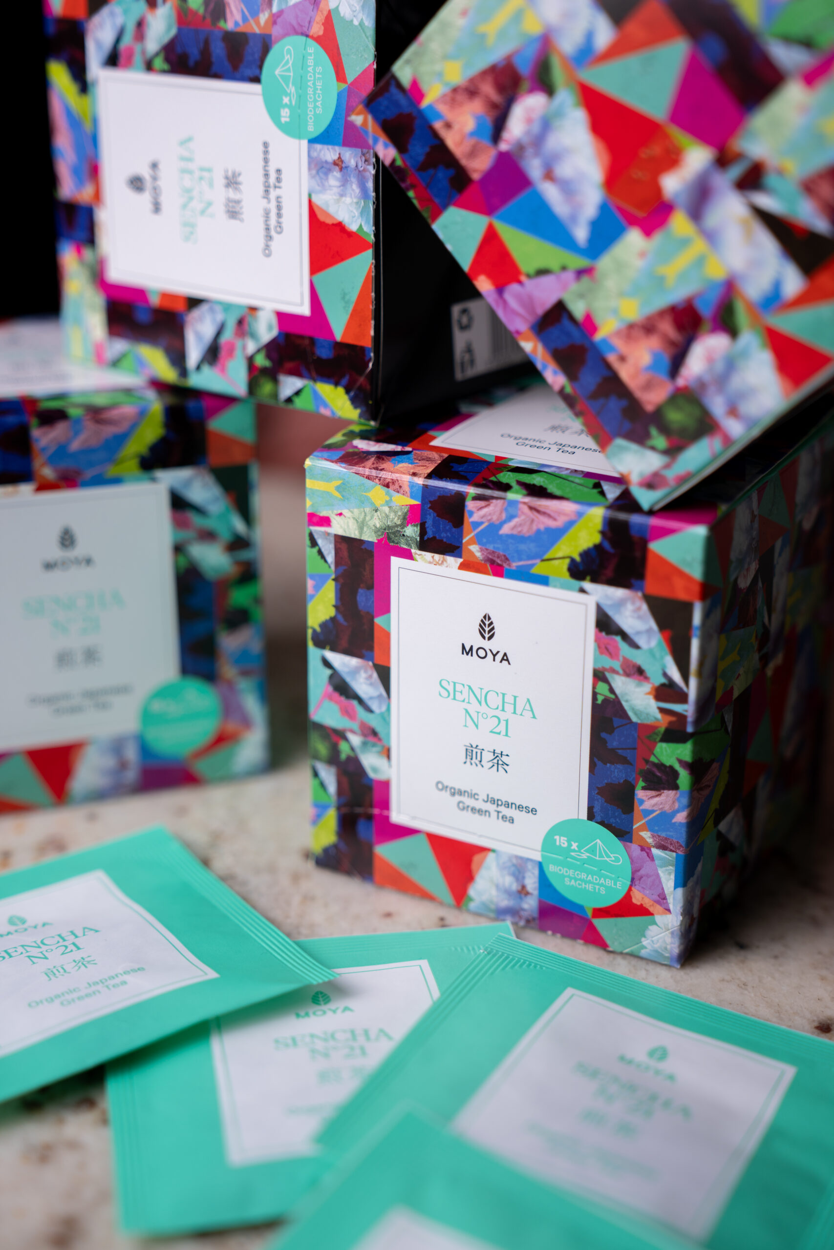 Moya Sencha Organic Japanese Green Tea in tea bags